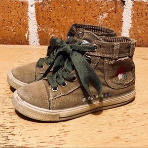 Naartjie Military style high tops size 10 toddler